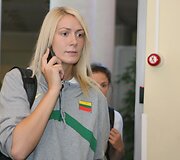 Lietuvos moterų krep&scaron;inio rinktinė Vilniaus oro uoste