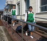 Lietuvos moterų krep&scaron;inio rinktinė Vilniaus oro uoste