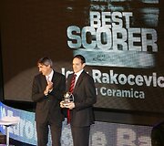 Eurolygos sezono lyderių pagerbimo ceremonijos akimirka