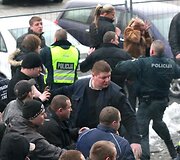 Per rungtynių pertrauką neatseita be mu&scaron;tynių.