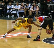 Vilniaus &bdquo;Lietuvos rytas&ldquo; i&scaron;vykoje 73:64 palaužė &Scaron;iaulių &bdquo;&Scaron;iaulius&ldquo; (2008.03.21).