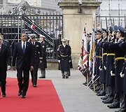 JAV prezidentas Barackas Obama atvyksta į Prahą.