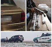 Sulaikytas automobilis su kontrabanda