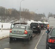 Įvykio vietoje žiede ties S.Batoro gatvės pradžia