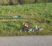Gedulo žvakių gausa įvykio vietoje