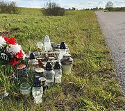 Gedulo žvakių gausa įvykio vietoje