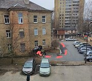 Įvykio vietoje: anot liudininkų, automobilis avarijos vietoje ir padėtyje atsidūrė, prie&scaron; tai judėjęs būtent tokia trajektorija.