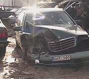 Sudaužytas S klasės mersedesas