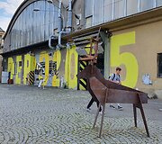 Industrinio kultūros centro aplinka ir eksponatai