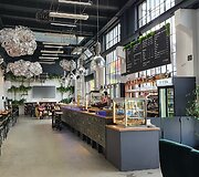Industriniame kultūros centre yra ir kavinė 