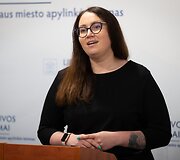 Įkurtuvės renovuotoje sostinės teismo dalyje: teisingumo ministrė Ewelina Dobrowolska.