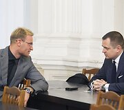 Andrius Riabčiukas ir Eugenijus Ivanenko (de&scaron;iniau)