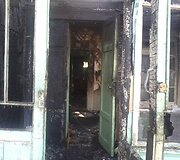 Buvusi mokykla po gaisro