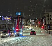 Eismo sąlygos Vilniuje vidurnaktį