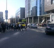 I&scaron; TEO būstinės evakuoti žmonės