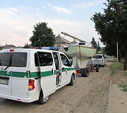 Sulaikytas vairuotojas su jachta