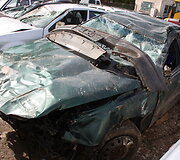 Per avariją apgadintas automobilis &bdquo;Ford Focus&ldquo;