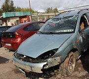 Per avariją apgadintas automobilis &bdquo;Ford Focus&ldquo;