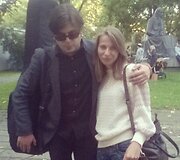 Birutė Guigaitė su mėgstamu dainų autoriumi ir atlikėju Domantu Razausku.