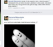 Samantos Rakauskaitės profilyje