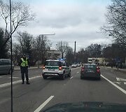 Sunkvežimio avarijos vietoje