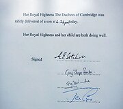 Prane&scaron;imas, skelbiantis apie kūdikio gimimą