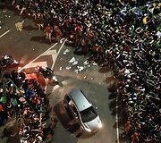 Jaunimas susitiko su popiežiumi Rio de Žaneire