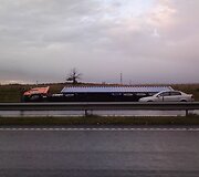 Apvirtęs vilkikas Kai&scaron;iadorių rajone, netoli Rum&scaron;i&scaron;kių. 