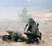 Pabradės poligone vyko taikos meto užduočių operacinių pajėgų &scaron;tabo ir padalinių vertinamieji mokymai &bdquo;Rudens &scaron;viesa&ldquo;.