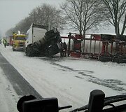 Avarija Lenkioje, autostradoje A-2 Frankfurtas - Novy Tomy&scaron;l. Tą dieną 110 kilometrų ruože įvyko penki eismo įvykiai. 