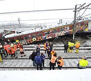 Traukiniai Belgijoje greičiausiai susidūrė dėl blogų oro sąlygų 