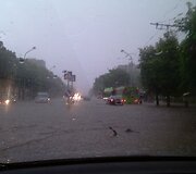 Po liūties paskendęs Kaunas