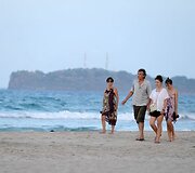 Turistai &Scaron;ri Lankos paplūdimiuose