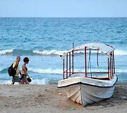 Turistai &Scaron;ri Lankos paplūdimiuose