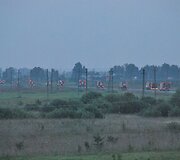 Lenkijos ugniagesių kolona pro Lietuvą juda į Rusiją.