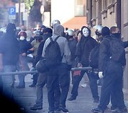 Protestuotojai Romos gatvėse