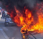 Protestuotojai Romos gatvėse