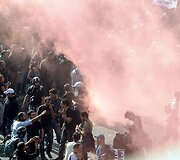 Protestuotojai Romos gatvėse