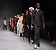 &bdquo;Wales Bonner&ldquo; 2016 m. rudens-žiemos kolekcijos modelis