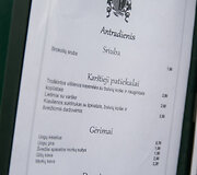 Lietuvos kulinarinio paveldo muziejaus pietų meniu