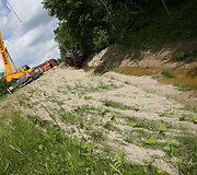 Smėlis pažiro 20 metrų spinduliu.