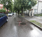 Duobė P.Vi&scaron;inskio gatvėje