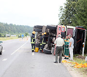 Avarija netoli Lapių gyvenvietės