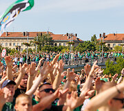 Kauno &bdquo;Žalgirio&ldquo; sirgalių eisena