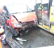 Avarija Sukilėlių prospekto ir Tvirtovės alėjos sankryžoje
