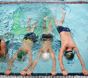 Plaukimo treniruotė &bdquo;Girstučio&ldquo; baseine