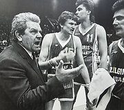 Finalas Maskvoje. Vladas Garastas, Sergejus Jovai&scaron;a, Arvydas Sabonis, Valdemaras Chomičius