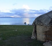 Netoli Song-Kul rasta tu&scaron;čia jurta mus priglaudė nakčiai ir apsaugojo nuo naktį siautusios sniego audros