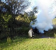 Salotės gatvėje sudegintas automobilis