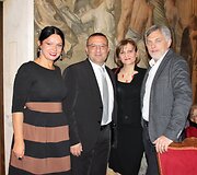 Paulius ir Jurga Jurkevičiai kartu su Luigi Caccamo su Luigi Coccomo bei jo žmona 